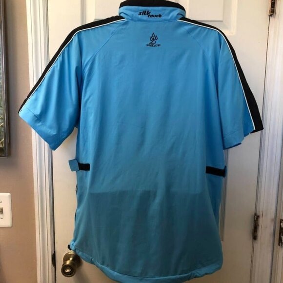Proquip Ahead of The Game Men's Golf Blue Pullover Rain Wind Proof Jacket Medium - Picture 4 of 12